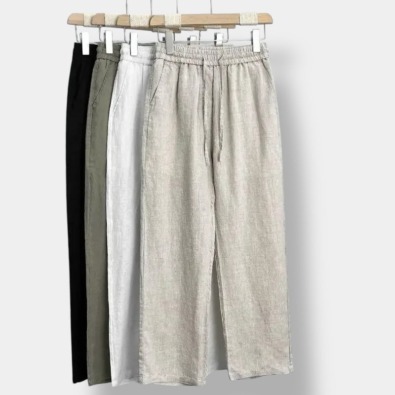 OLD MONEY Straight Fit Linen Pant
