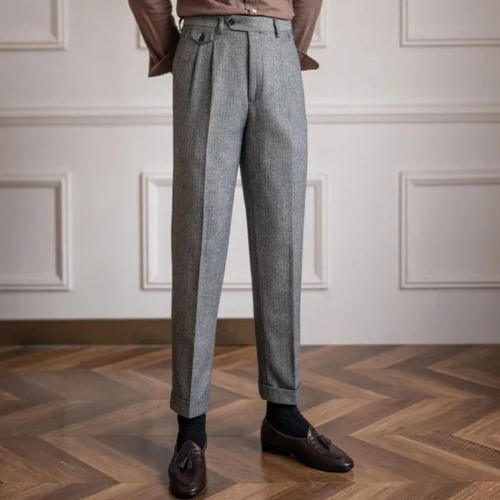 OLD MONEY Wool Straight Pants