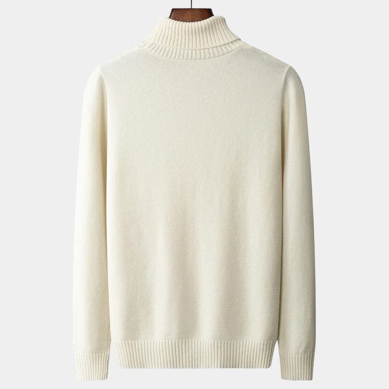 OLD MONEY Merino Wool Knitted Turtleneck Sweater