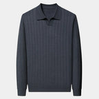 OLD MONEY Long Sleeve Polo Shirt