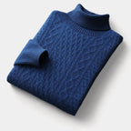 OLD MONEY Merino Wool Knitted Turtleneck Sweater