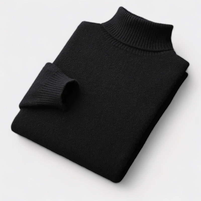 OLD MONEY Merino Wool Turtleneck Sweater