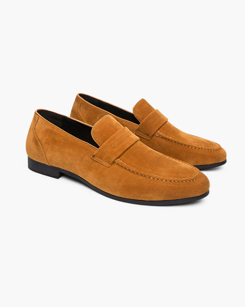 Russ & Co Suede Penny Loafers