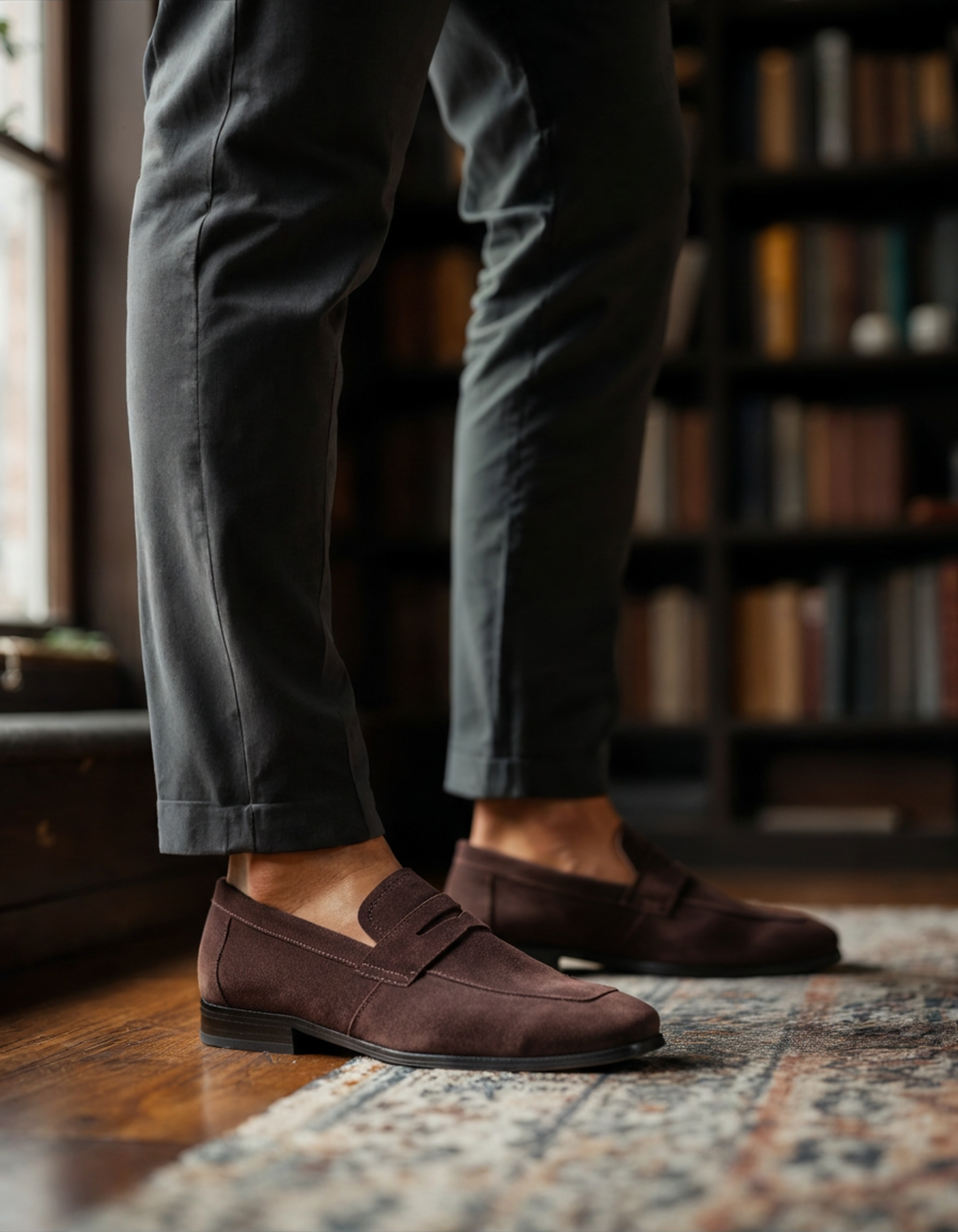 Russ & Co Suede Penny Loafers