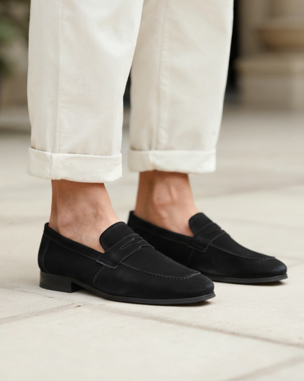 Russ & Co Suede Penny Loafers