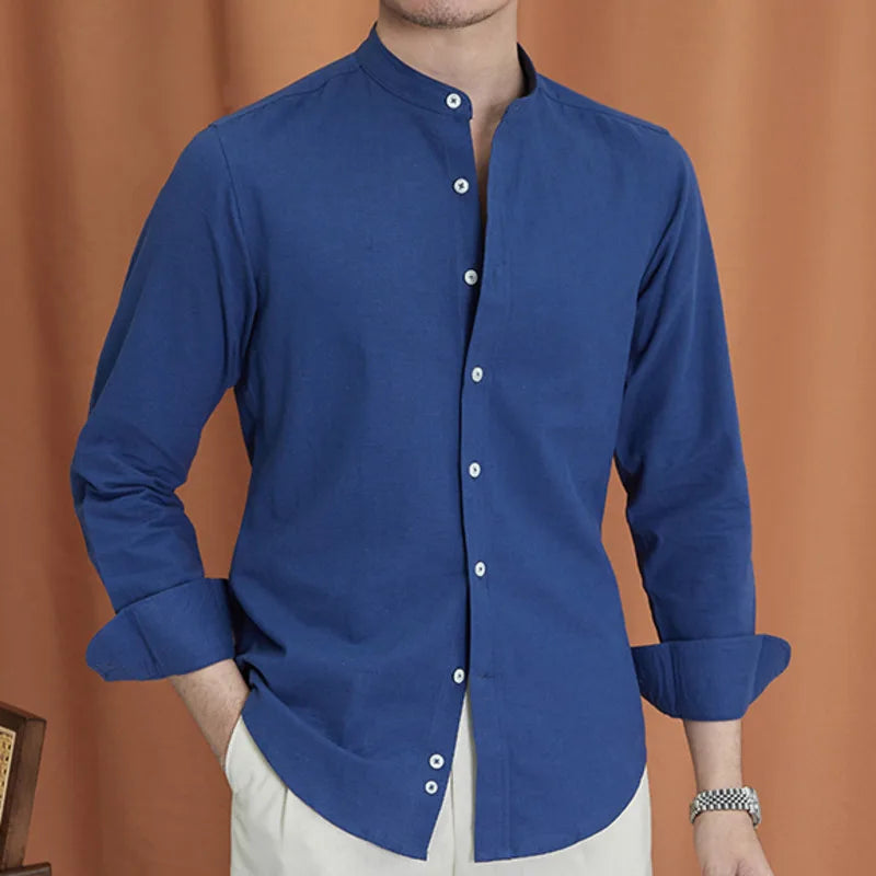 OLD MONEY Mao Collar Shirt