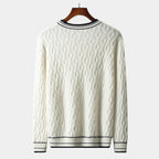 OLD MONEY Merino Wool Round Neck Knitted Sweater