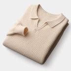 OLD MONEY Merino Wool Flap Collar Sweater
