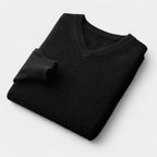 OLD MONEY Merino Wool V-Neck Sweater