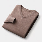 OLD MONEY Merino Wool V-Neck Sweater