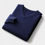 OLD MONEY Merino Wool V-Neck Sweater