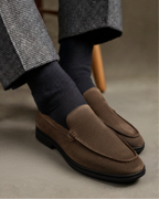 Premium Suede Loafers - Black Soles